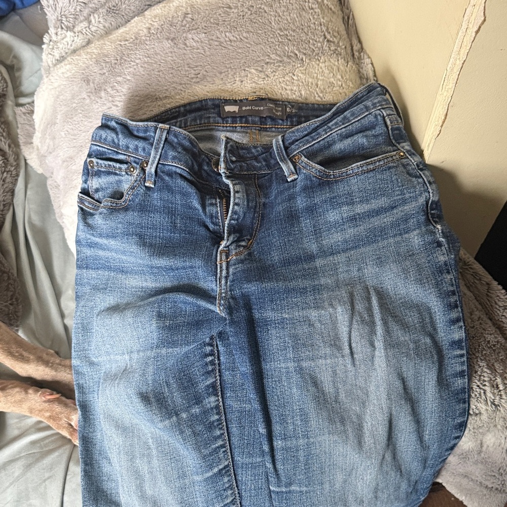 Levi's Classic Rise Straight Leg Blue Jeans Bold Curve